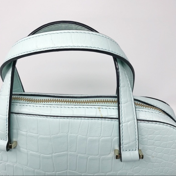 Kate Spade Kay Street Croc Small Blue Satchel Bag - Picture 7 of 8